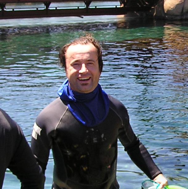 I took David Nykl, who played Radek Zelenka, for a swim in Sea World (Australia) open-air tank when he popped over to attend a Sci Fi convention.